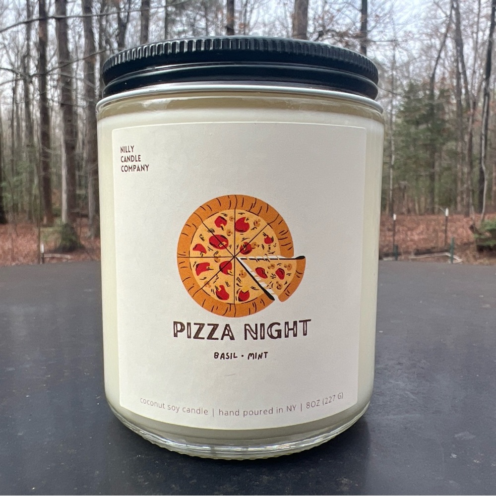Nilly Candle Company Pizza Night 🍕Basil•Mint Hand Poured Coconut Soy Candle|8oz
